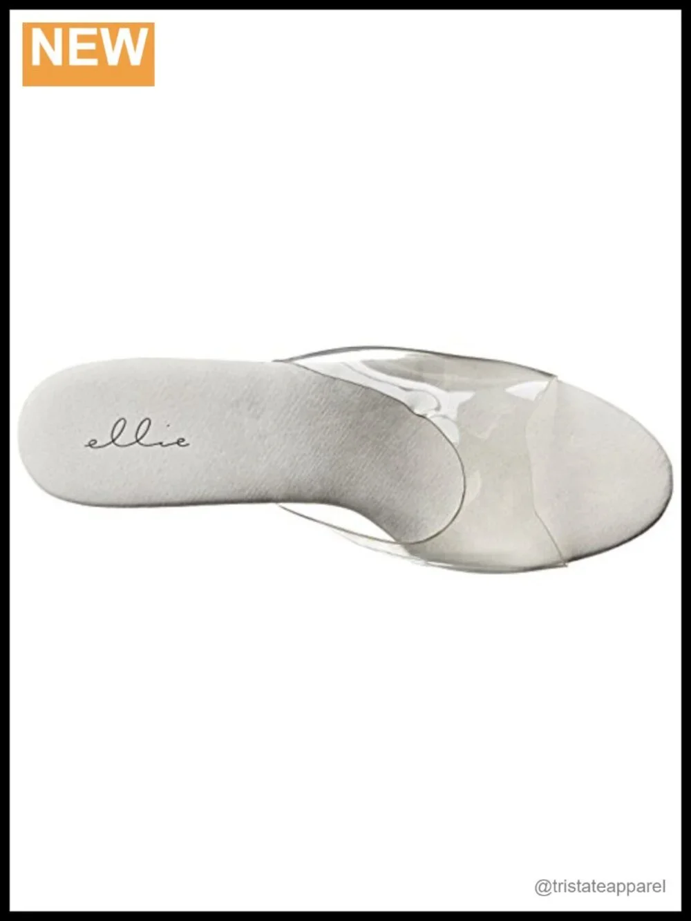 Ellie Shoes Platform Sandal Slip-On Dancer Lucite Heel